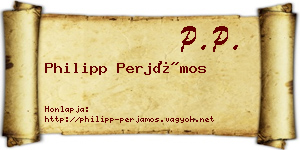 Philipp Perjámos névjegykártya